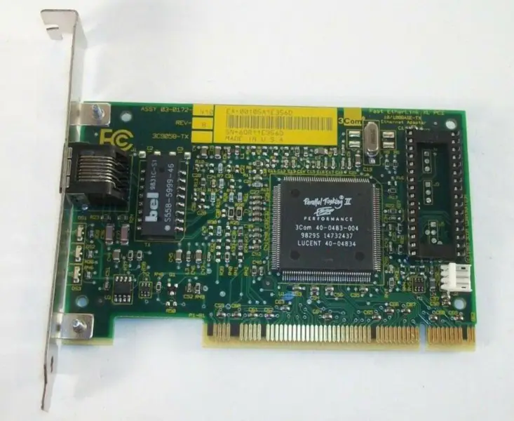3Com Fast EtherLink XL PCI 3C905B-TX 03-0172-410 REV B 10/100BASE-TX ethernetový adaptér