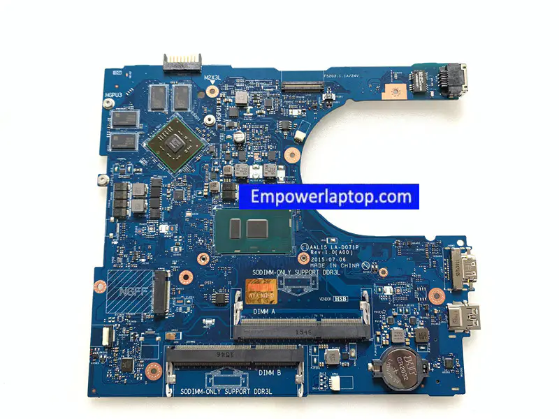 DELL CN-03JXDM 3JXDM Inspiron 5559 LA-D071P Základní deska LAPTOP I5-6200U M335/2G