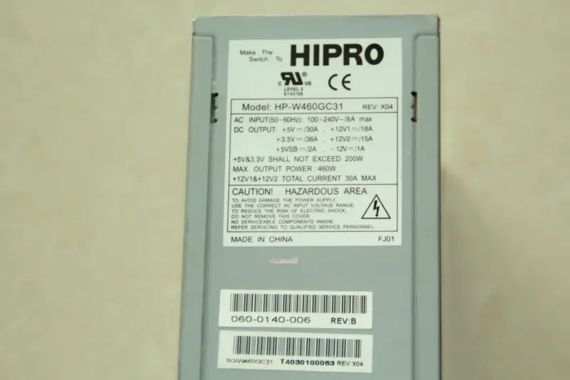 Napájecí zdroj SGI Fuel Workstation 060-0140-006 WTX 460w