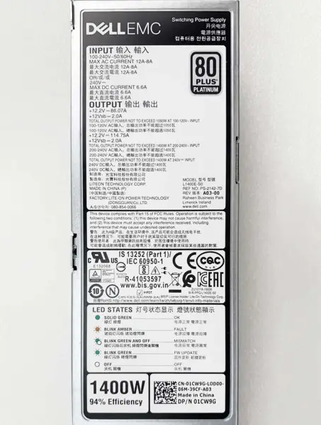 Emc 078-000-080 078-000-111-00 078-000-111 Sg9001 2200w pohotovostní napájecí zdroj