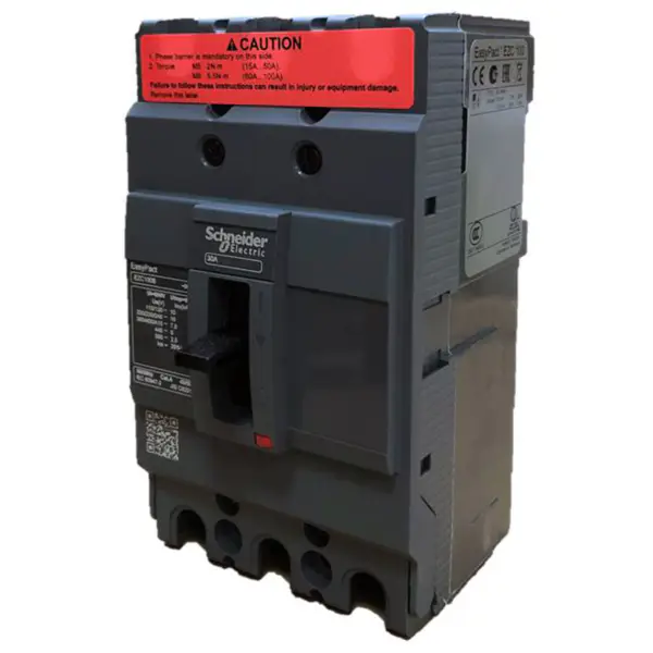 3pólový jistič s lisovanou skříní Easypact EZC100B 3P30A