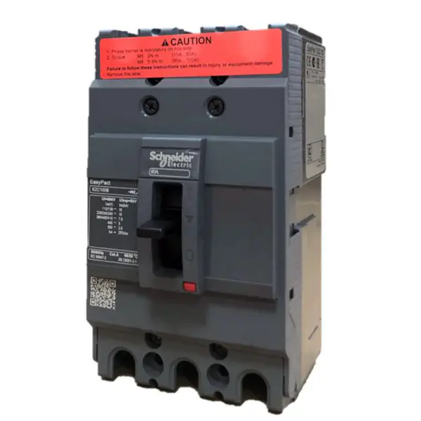 3pólový jistič s lisovanou skříní Easypact EZC100B 3P60A