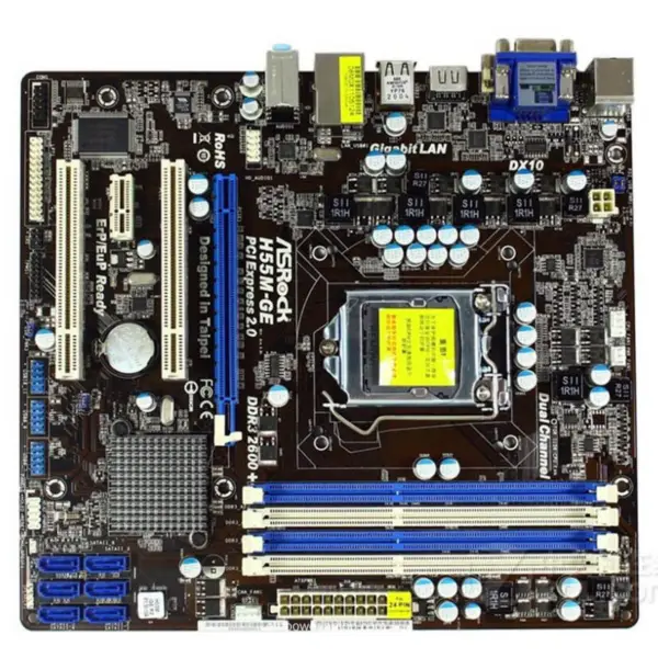 Asrock H55M-GE 1156 All-Solid-HDMI Základní deska Intel H55 Micro ATX