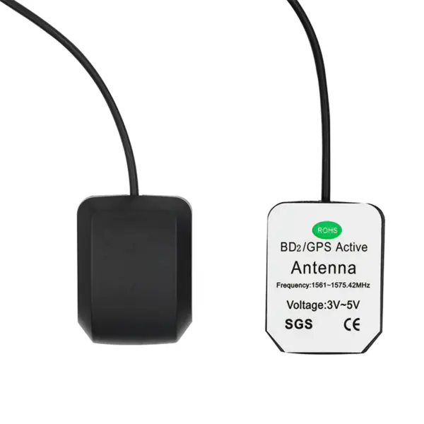 GPS+Glonass anténa pro satelitní navigaci v autě s vysokým ziskem 3dBi signálu SMA konektor RG174 délka kabelu 3 m