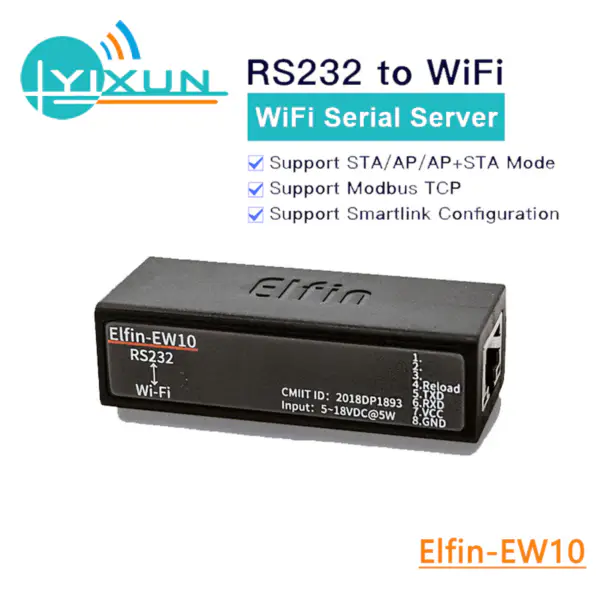 Sériový port RS485 RJ45R na wifi sériový serverový modul HF Elfin-EW11 Podpora TCP/IP Telnet Modbus TCP Protokol přenosu dat DTU