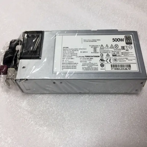 Zdroj napájení pro HP 380 gen10 500W HSTNS-PL40-1 865408-b21 865398-001 866729-001 865399-201 PS-2501-3CH