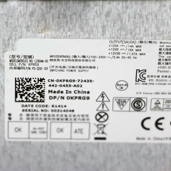 Pro DELL 3020 7020 9020 T1700 MT napájecí zdroj 290W L290AM-00 H AC290AM-00