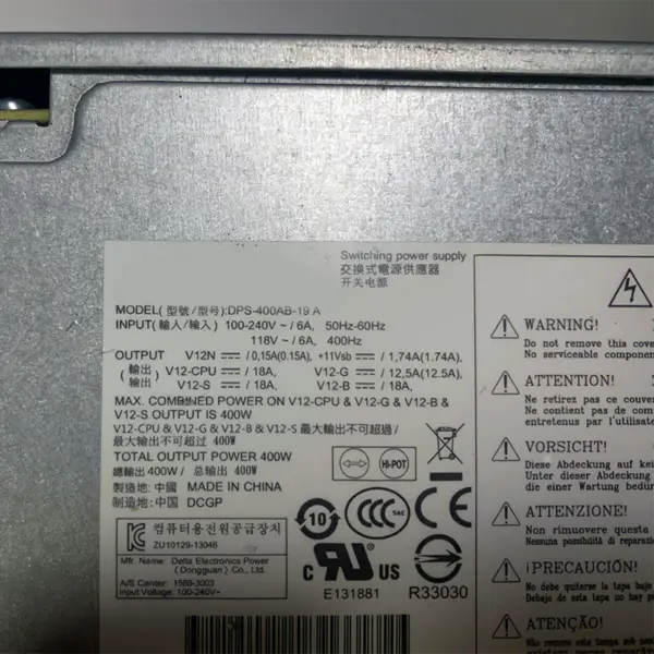 704427-001 705045-001 DPS-400AB-19 A 400W Pro napájecí zdroj HP Z230 CMT