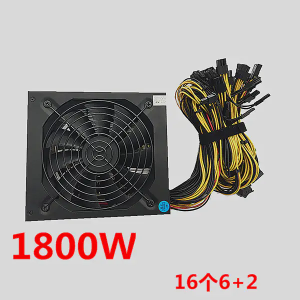 Sungju Napájecí zdroj pro grafické karty Podpora 8 karet 16*6+2P Napájecí zdroj 1800W