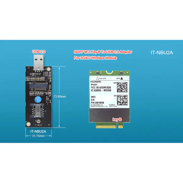 GSM GPRS 2G 3G LTE 4G NB-iot modul vestavěný na desce plošných spojů patch anténa ipx konektor IPEX rozhraní RG1.13 12cm kabel 8dbi