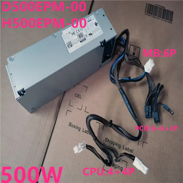 Zdroj napájení pro Dell 5070 7070 5080 7060 3050 3650 3670 6Pin 500W D500EPM-00 H500EPM-00 DPS-500AB-49A H525AF-00
