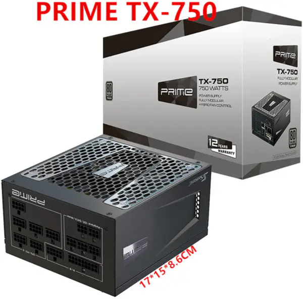 Zdroj napájení pro Seasonic Full Modular 80plus Titanium Silent 750W spínaný zdroj PRIME TX-750