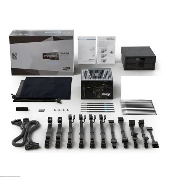 Zdroj napájení pro Seasonic Full Modular 80plus Titanium Silent 750W spínaný zdroj PRIME TX-750
