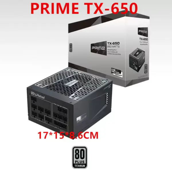Zdroj napájení pro Seasonic Full Modular 80plus Titanium Silent 650W spínaný zdroj PRIME TX-650