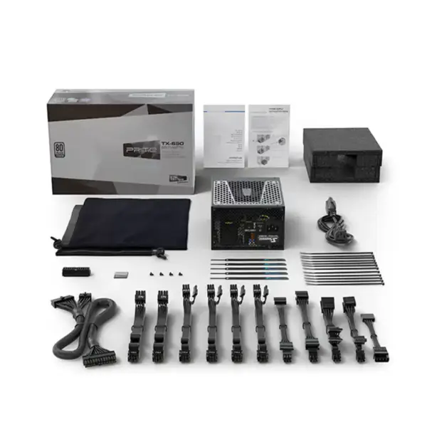 Zdroj napájení pro Seasonic Full Modular 80plus Titanium Silent 650W spínaný zdroj PRIME TX-650