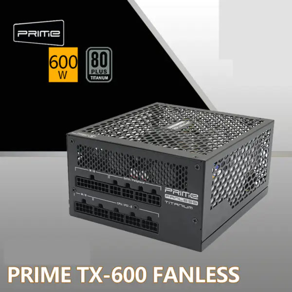 Zdroj napájení pro Seasonic 80plus Titanium Zero Noise Without Fan 600W Spínaný zdroj PRIME Fanless TX-600 SSR-600TL