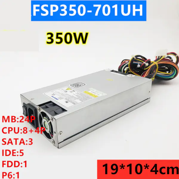 Napájecí zdroj pro FSP Standard 1U s jmenovitým výkonem 350 W a špičkovým 450 W spínaným zdrojem FSP350-701UH