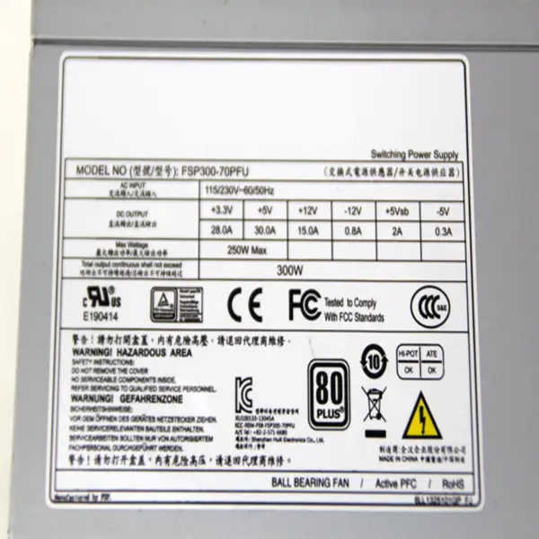 Zdroj napájení pro Advantech ATX -5V 610L 610H 610G 300W spínaný zdroj FSP300-70PFU