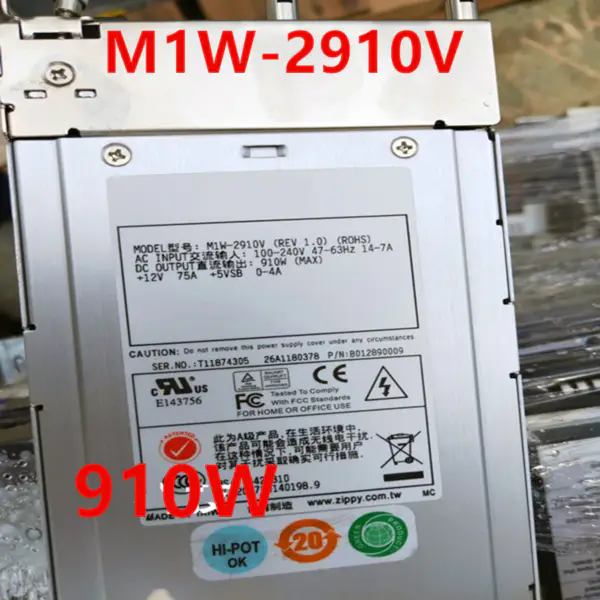 Zdroj napájení pro Zippy/Emacs CRPS 910W Spínaný zdroj M1W-2910V