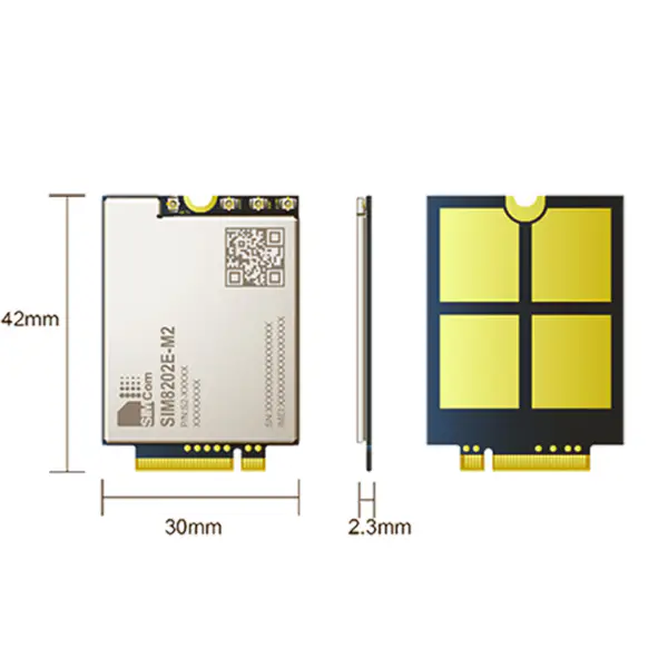 SIMCOM LTE Cat12 modul SIM7912E LGA 600Mbps downlink LTE-FDD B1/B3/B5/B7/B8/B20/B28 LTE-TDD B38/B40/B41 rychlejší než SIM7600E-H