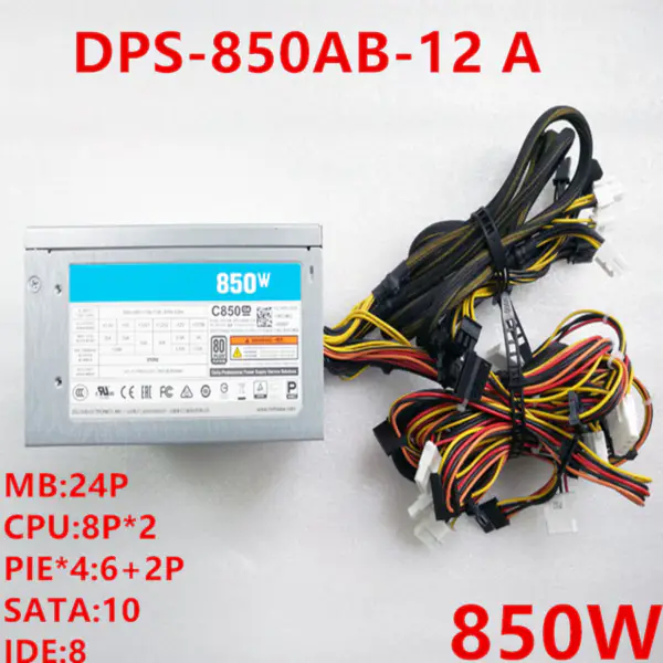Napájecí zdroj pro Delta 80plus Platinum vhodný pro dvojitý 2080Ti 850W spínaný zdroj DPS-850AB-12 A