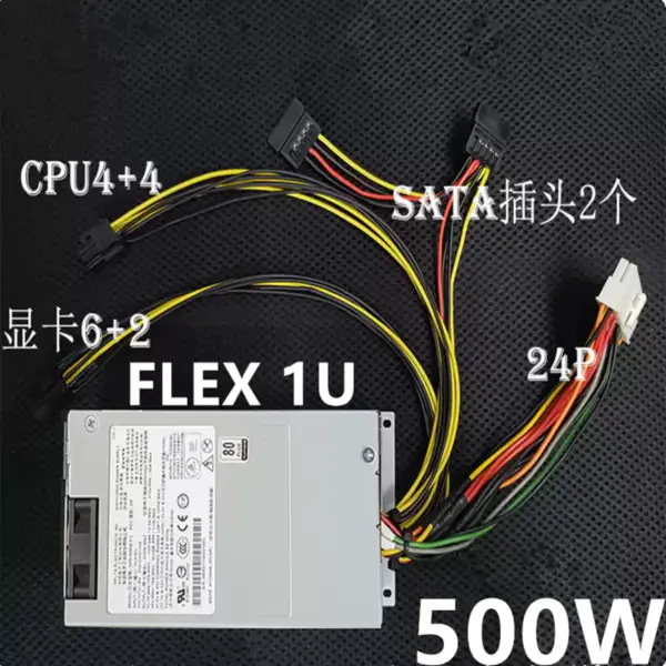 Zdroj napájení pro FSP 80plus Platinum Flex ITX LOLI GEN8 NAS Small 1U K39 S3 M24 500W Spínaný zdroj DPS-500AB