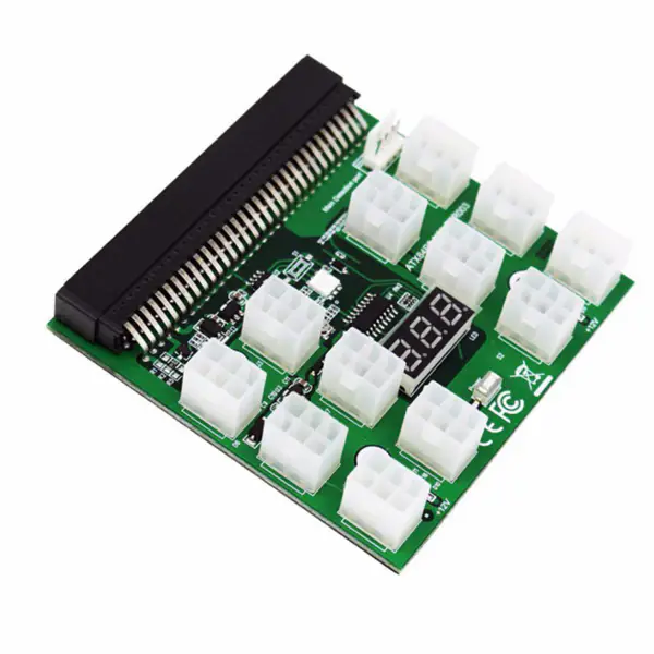 Konverze +12ks 6Pin na 8Pin 18AWG napájecí kabel Napájecí modul Breakout Board pro HP 750W 1200W PSU Server Power pro BTC