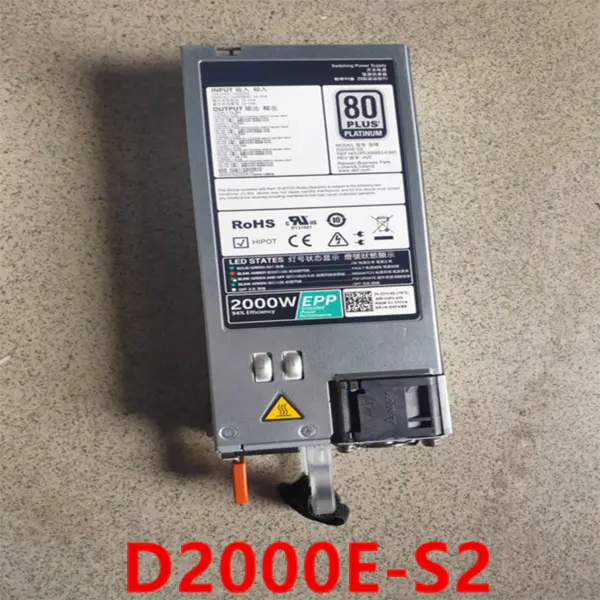 Zdroj napájení pro Dell R740 T640 R840 R940 C4130 2000W spínaný zdroj D2000E-S2 XYK93
