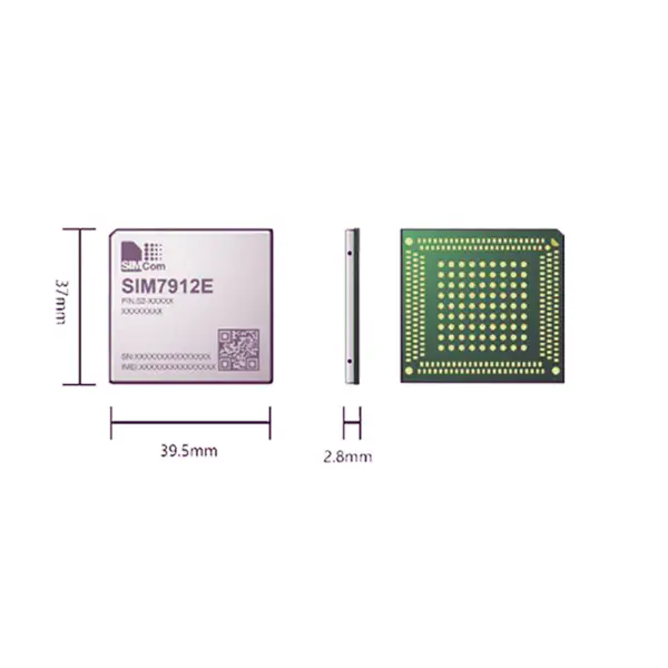 SIMCOM LTE Cat12 4G modul SIM7912A LGA 600Mbps LTE-FDD B2/B4/B5/B7/B12/B13/B14/B17/B25/B26/B29/B30/B66/B71 B41/B42/B43/B48