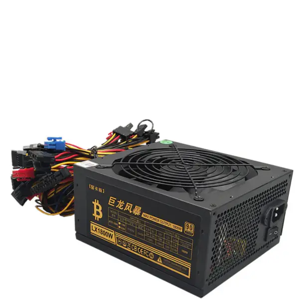 1800W napájecí zdroj Bitmain Dragon Storm LX1800W Vícekanálový serverový zdroj 16*(6+2Pin) pro GPU sestavy