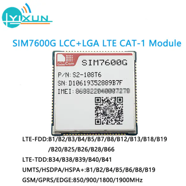 Quectel EC25-E LTE Cat4 MINI PICE V2 modul s GNSS pro EMEA Korea Thajsko Indie B1 B3 B5 B7 B8 B20 B38 B40 B41