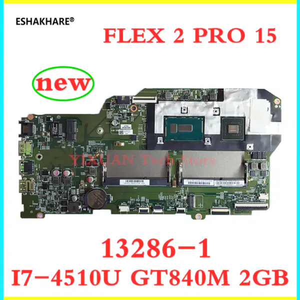 13286-1 Základní deska Lenovo Flex 2 Pro 15 Laptop Základní deska s procesorem I7-4500U/I7-4510U GT840M-2GB mothebroard