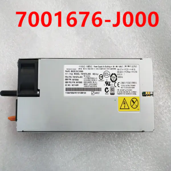 Zdroj napájení pro IBM X3550 X3650 M4 550W spínaný zdroj 7001676-J000 7001676-J002 94Y8065 94Y8064 94Y8112 94Y8111
