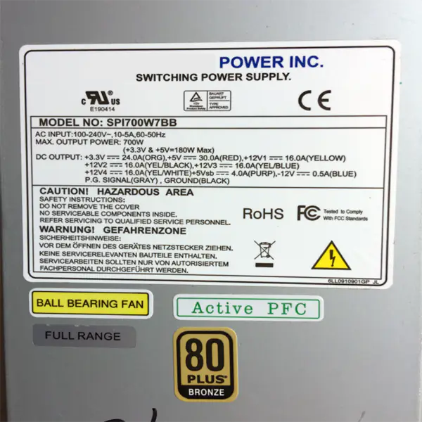Zdroj napájení pro FSP 80plus Bronze 2U 700W spínaný zdroj SPI700W7BB