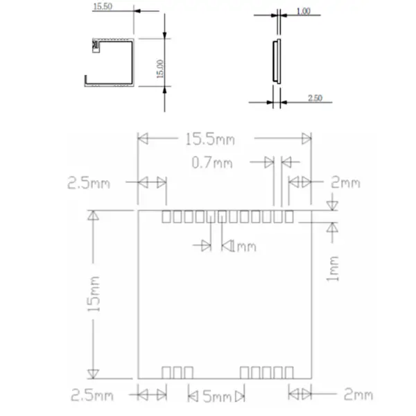 Modul LoRa RAK4203 rozbočovací deska STM32L071 SX1276 čip LoRaWAN vysílací modul Dlouhá přenosová vzdálenost ultra nízká spotřeba energie