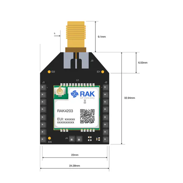 RAK811 Nízkopříkonový vysílač s dlouhým dosahem technologie LoRa Semtech SX1276 STM32 čip LoRaWAN 1.0.2