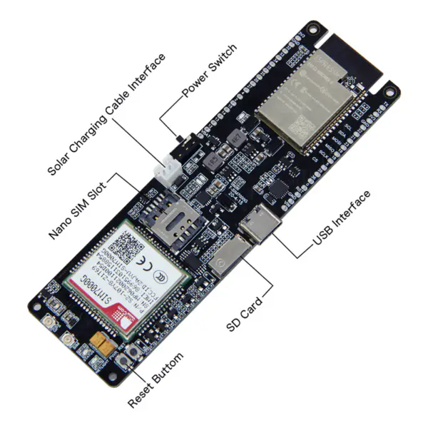 SIMCOM LTE Cat4 modul SIM7600E-H SIM7600SA-H SIM7600G-H MCU32 ESP32-WROVER-B WIFI bluetooth bezdrátová vývojová deska