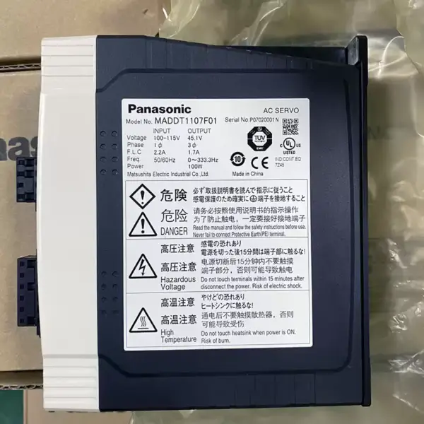 Panasonic AC Servo 100-115V 100W MADDT1107F01
