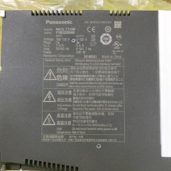 Panasonic AC Servo Driver 100-120V 400W MCDLT31NF