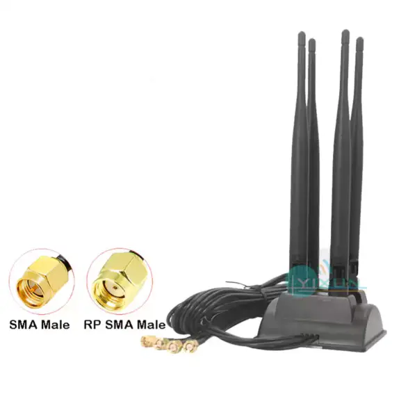 LTE 4G anténa SMA konektor 12DBi s vysokým ziskem 700-2700mhz vodotěsná anténa RG174 3m kabel pro router Huwei B593 B890 ZTE