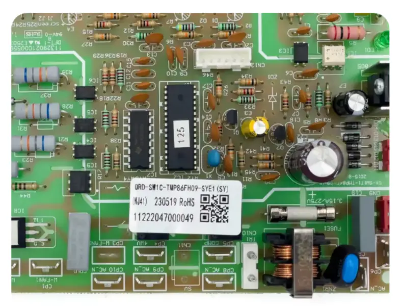 Řídicí deska klimatizace QRD-SW1C-TMP86FH09-SYE1 Obvod PCB 11222047000049
