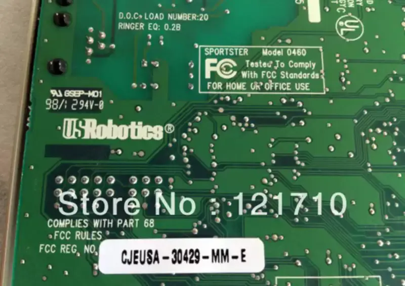 Sportster Sportster model 0460 USROBOTICS MODEM CJEUSA-30429-MM-E karta průmyslová základní deska