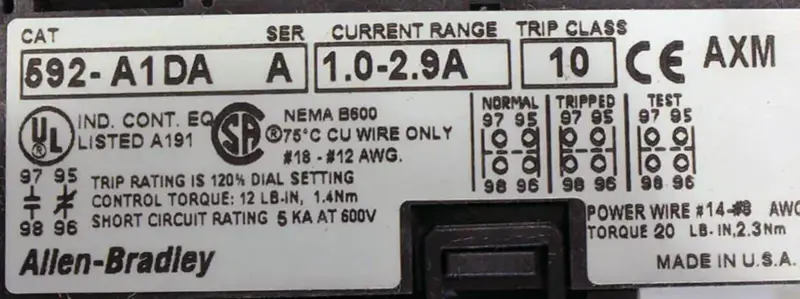Allen-Bradley 592A1DA