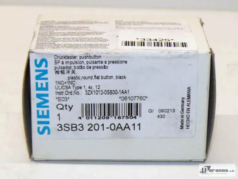 Siemens 3SB3201-0AA11