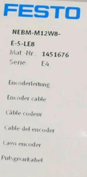 Festo NEBM-M12W8-E-5-LE8