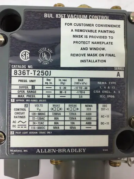 Allen-Bradley 836T-T250J