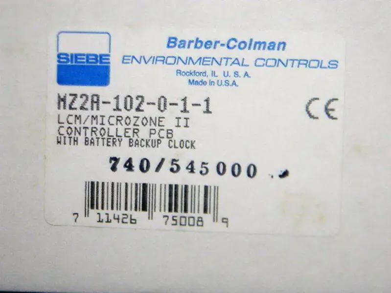 Barber Colman MZ2A-102-0-1-1