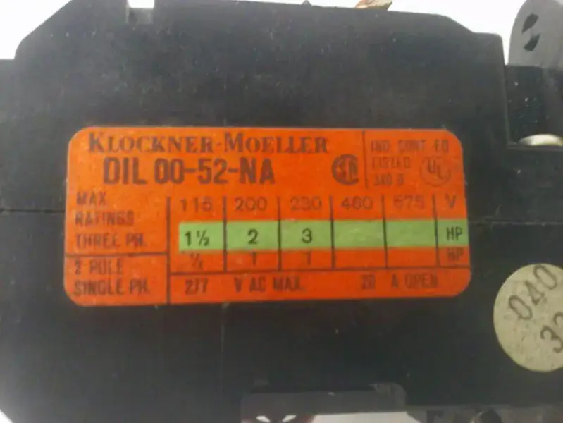 KLOCKNER MOELLER DIL00-52-NA