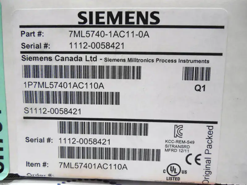 Siemens 7ML5740-1AC11-0A
