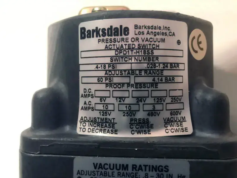 Barksdale DPD1T-H18SS